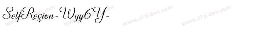 SelfRegion-Wyy6Y字体转换