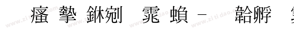 王汉宗中明体繁字体转换