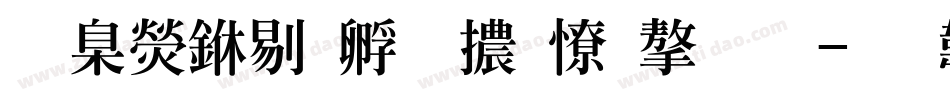 華康中特圓體外字集字体转换