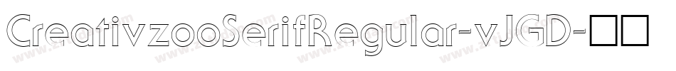 CreativzooSerifRegular-vJGD字体转换