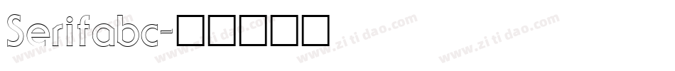 Serifabc字体转换