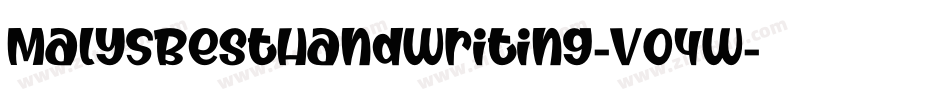 MalySBestHandwriting-Vo4w字体转换