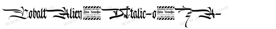 CobaltAlien3DItalic-o8ZA字体转换