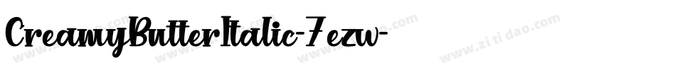 CreamyButterItalic-7ezw字体转换