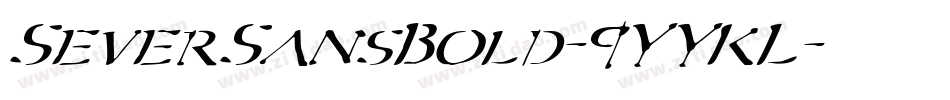 SeverSansBold-9YYKL字体转换