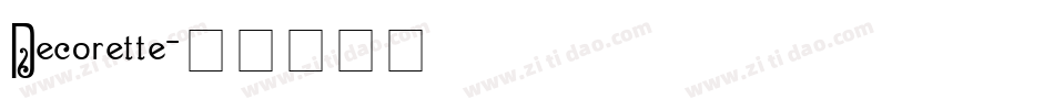 Decorette字体转换