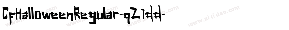CfHalloweenRegular-qZ7dd字体转换