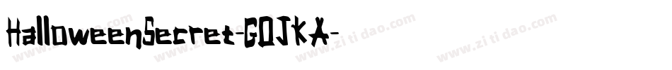 HalloweenSecret-GOJKA字体转换