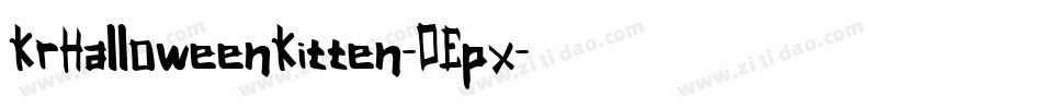 KrHalloweenKitten-DEpx字体转换