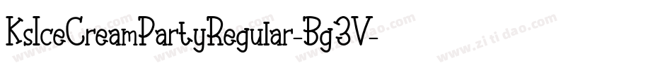KsIceCreamPartyRegular-Bg3V字体转换 KsIceCreamPartyRegular-Bg3V字体转换