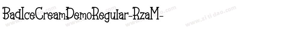 BadIceCreamDemoRegular-RzaM字体转换