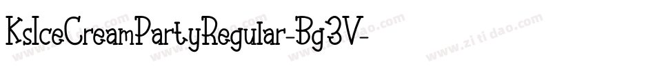 KsIceCreamPartyRegular-Bg3V字体转换 KsIceCreamPartyRegular-Bg3V字体转换