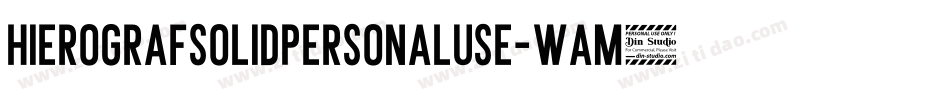 HierografSolidPersonalUse-wAM2字体转换
