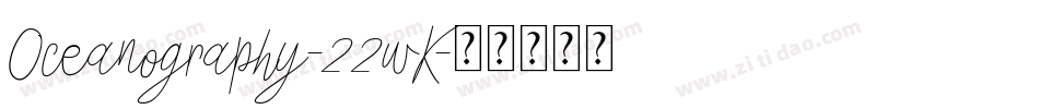 Oceanography-22wK字体转换
