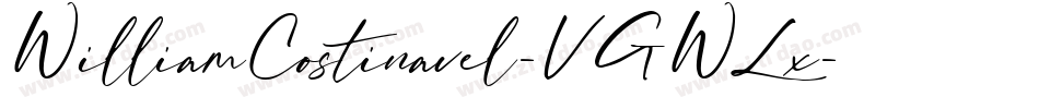 WilliamCostinavel-VGWLx字体转换