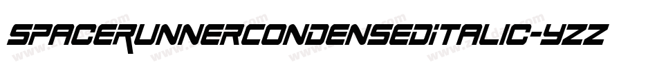 SpaceRunnerCondensedItalic-Yzz8j字体转换