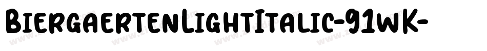 BiergaertenLightItalic-91wK字体转换