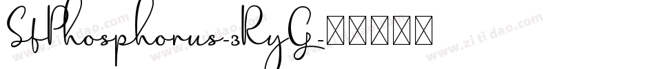 SfPhosphorus-3RyG字体转换