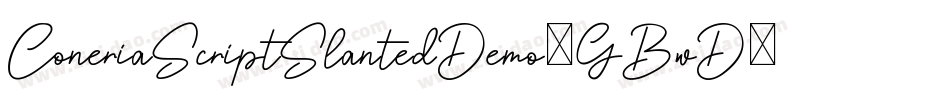 ConeriaScriptSlantedDemo-GBwD字体转换