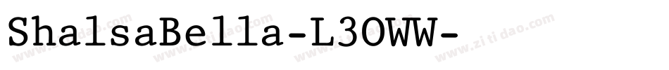 ShalsaBella-L3OWW字体转换