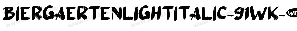 BiergaertenLightItalic-91wK字体转换