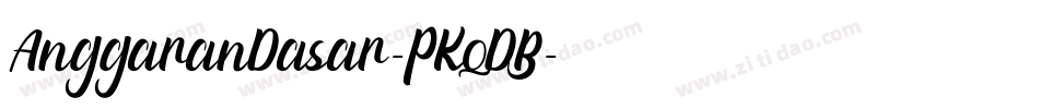 AnggaranDasar-PKqDB字体转换