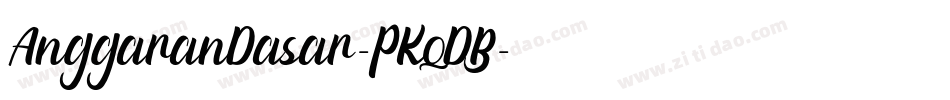 AnggaranDasar-PKqDB字体转换