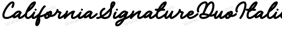 CaliforniaSignatureDuoItalic-8MRmz字体转换