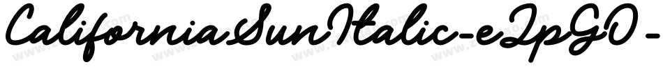CaliforniaSunItalic-eZpGO字体转换