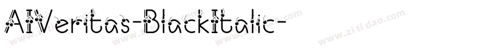 AIVeritas-BlackItalic字体转换