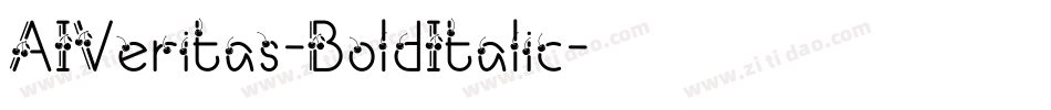 AIVeritas-BoldItalic字体转换