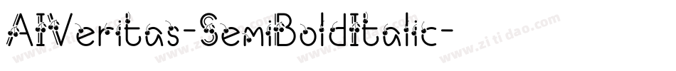 AIVeritas-SemiBoldItalic字体转换