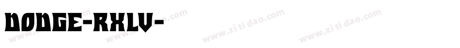 Dodge-RXLV字体转换
