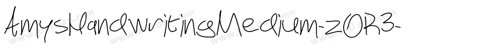 AmysHandwritingMedium-zOR3字体转换