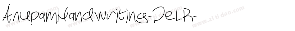 AnupamHandwriting-DeLR字体转换