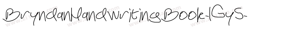 BryndanHandwritingBook-lGy5字体转换