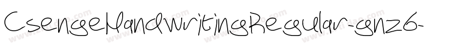CsengeHandwritingRegular-gnz6字体转换
