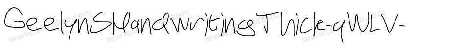 GeelynSHandwritingThick-qWLV字体转换