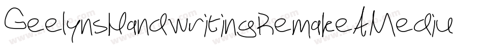 GeelynsHandwritingRemakeAMedium-DRvx字体转换
