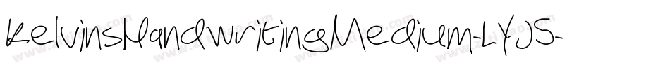 KelvinsHandwritingMedium-LYJ5字体转换