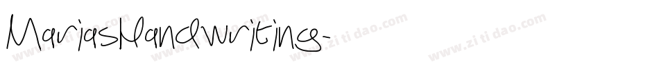 MariasHandwriting字体转换