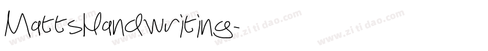 MattsHandwriting字体转换