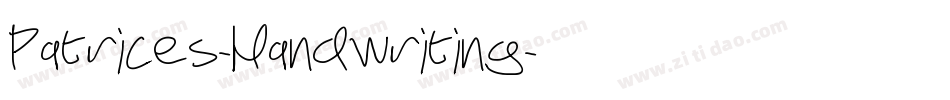 Patrices-Handwriting字体转换