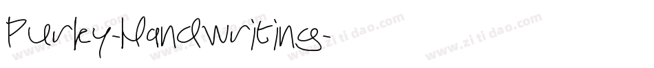 Purky-Handwriting字体转换