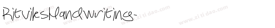 RitviksHandwriting字体转换