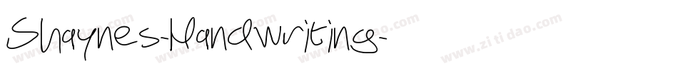 Shaynes-Handwriting字体转换