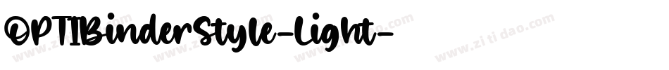 OPTIBinderStyle-Light字体转换