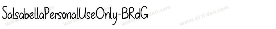 SalsabellaPersonalUseOnly-BRdG字体转换