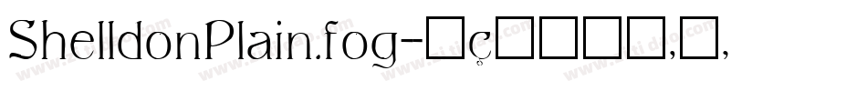 ShelldonPlain.fog字体转换