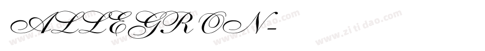 ALLEGRON字体转换